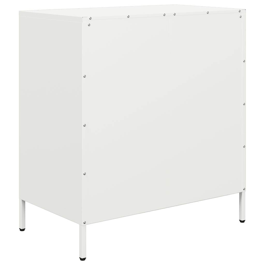 Side cabinet, white, 68x39x73.5cm, cold-rolled steel