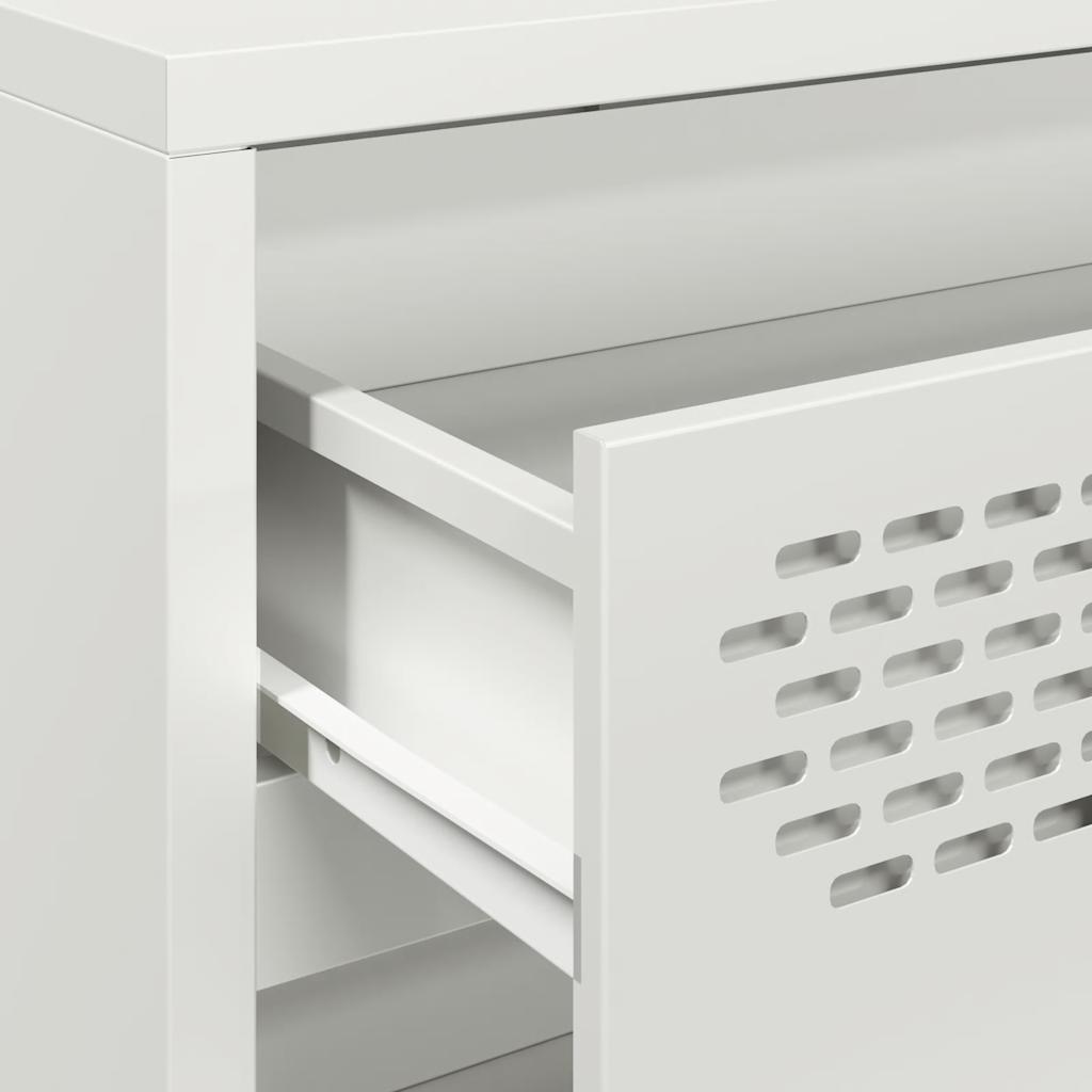 Side cabinet, white, 68x39x73.5cm, cold-rolled steel