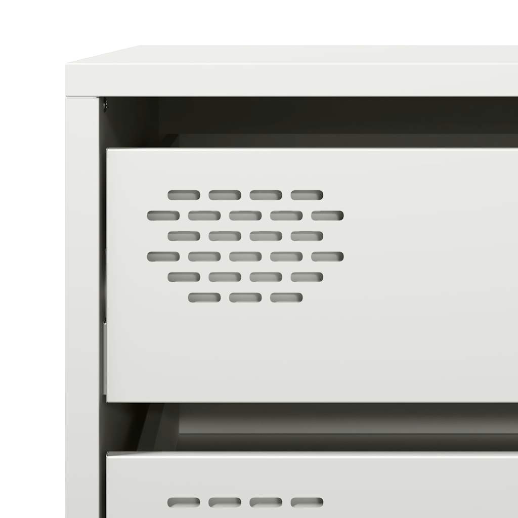 Side cabinet, white, 68x39x73.5cm, cold-rolled steel