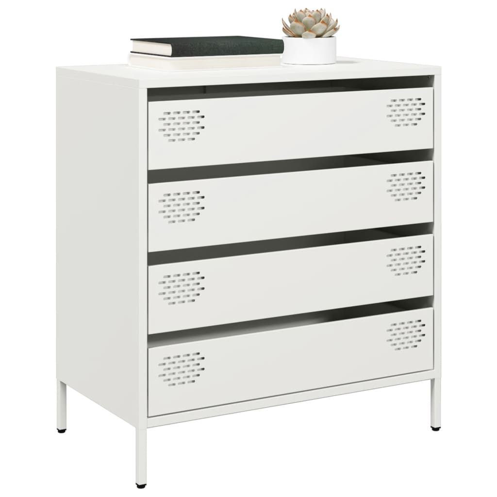 Side cabinet, white, 68x39x73.5cm, cold-rolled steel