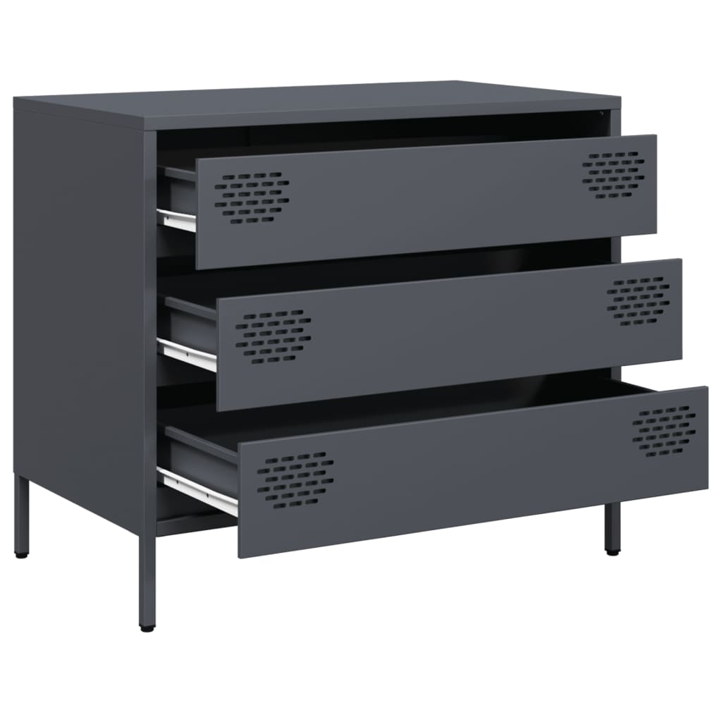 Side cabinet, anthracite, 68x39x58.5cm, steel