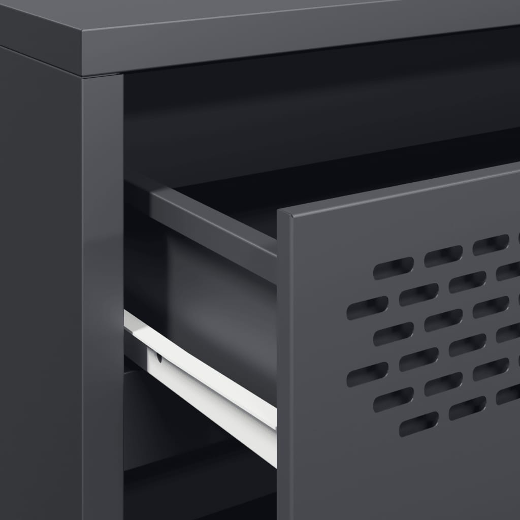 Side cabinet, anthracite, 68x39x58.5cm, steel