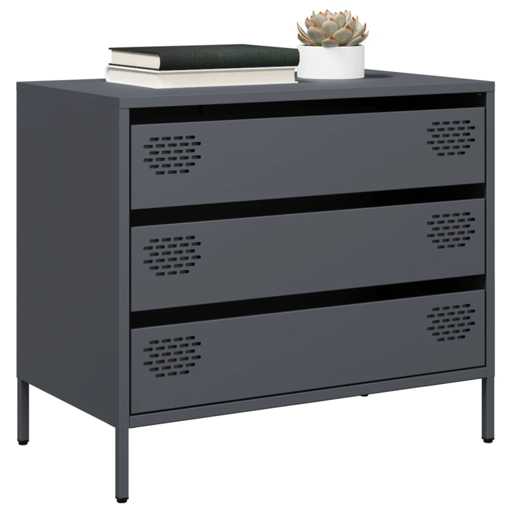 Side cabinet, anthracite, 68x39x58.5cm, steel