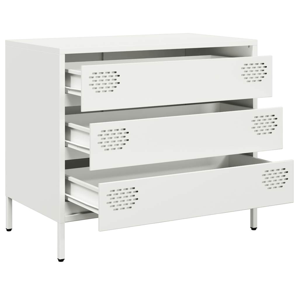 Side cabinet, white, 68x39x58.5cm, cold-rolled steel