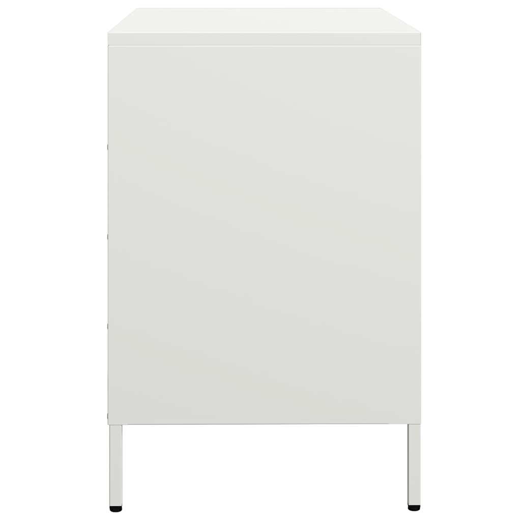 Side cabinet, white, 68x39x58.5cm, cold-rolled steel