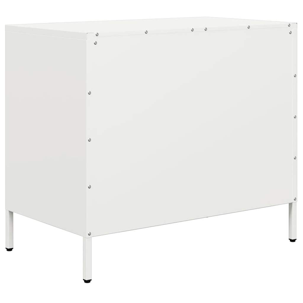 Side cabinet, white, 68x39x58.5cm, cold-rolled steel