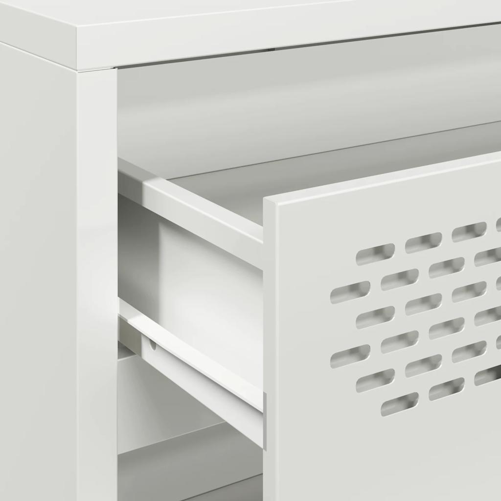 Side cabinet, white, 68x39x58.5cm, cold-rolled steel