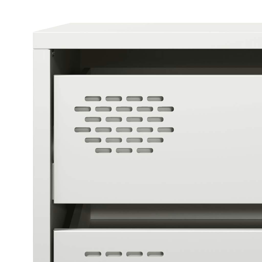 Side cabinet, white, 68x39x58.5cm, cold-rolled steel