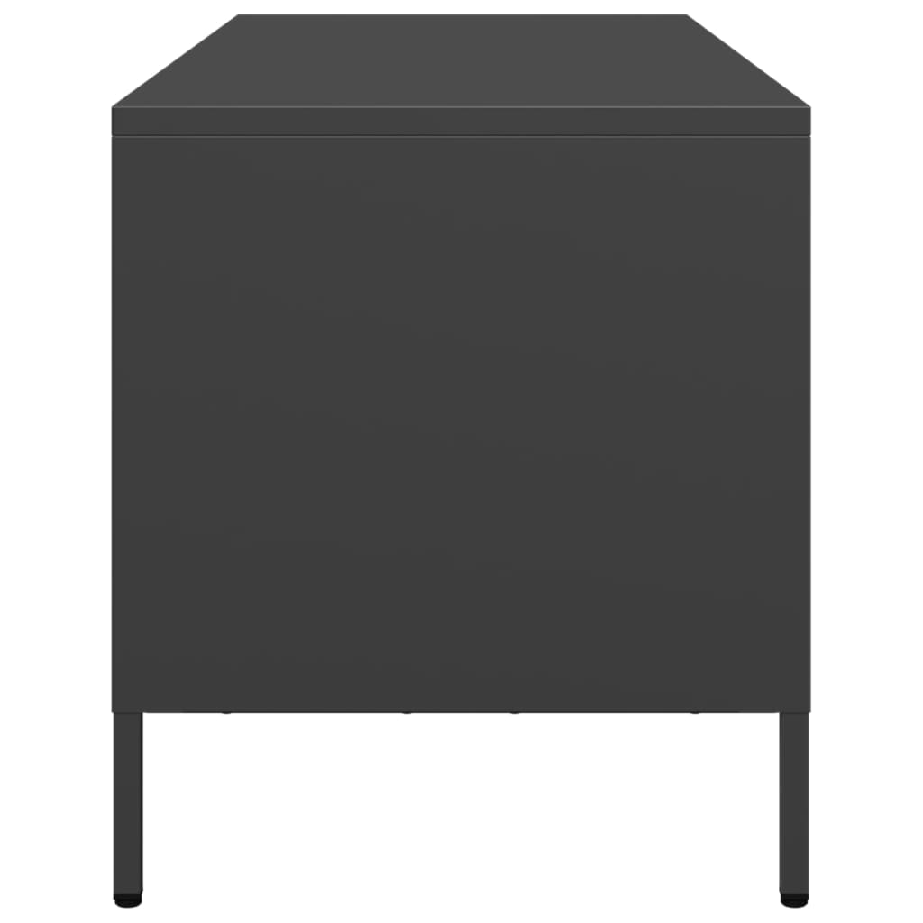 Televizoriaus spintelė, juoda, 101,5x39x43,5cm, plienas