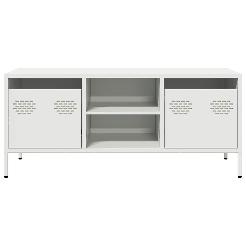 TV cabinet, white, 101.5x39x43.5cm, steel