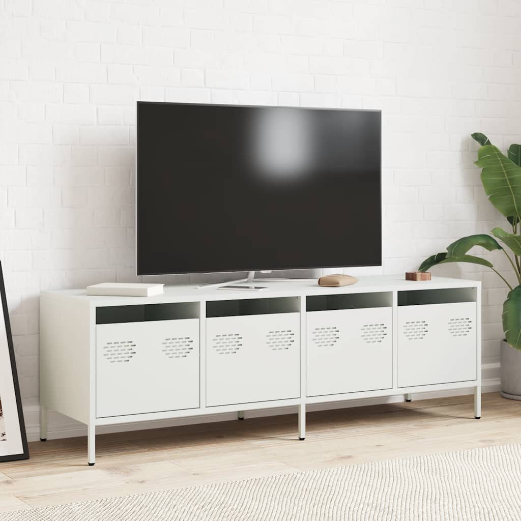 TV cabinet, white, 135x39x43.5cm, steel