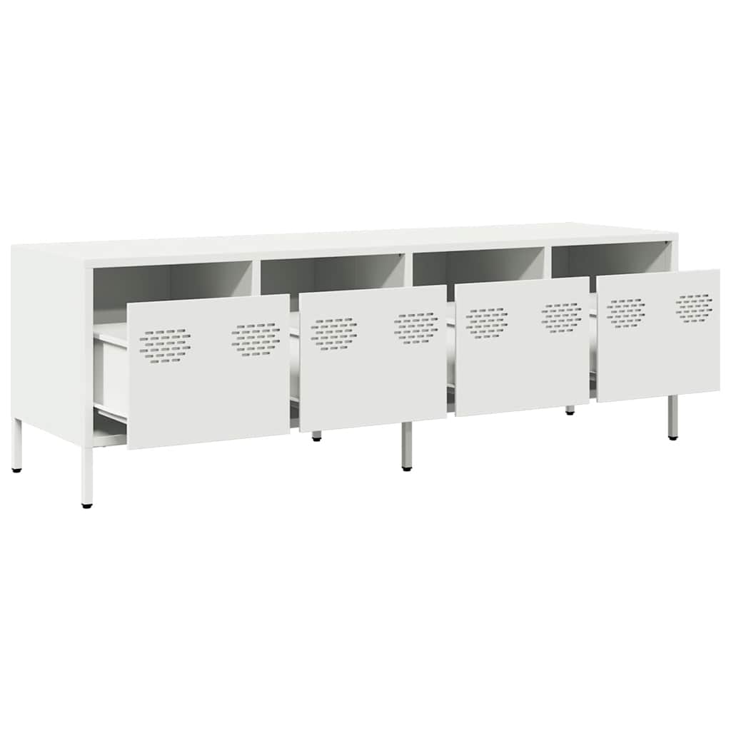 TV cabinet, white, 135x39x43.5cm, steel