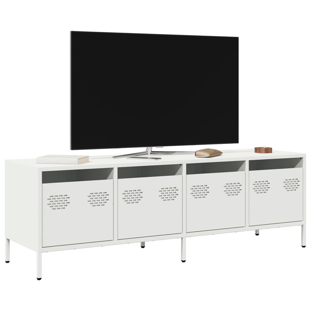 TV cabinet, white, 135x39x43.5cm, steel