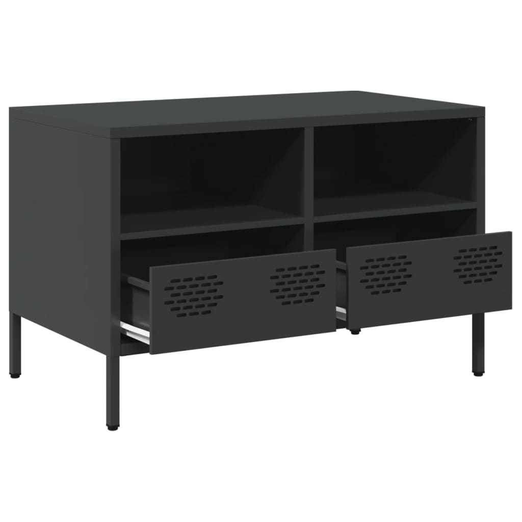 TV cabinet, black, 68x39x43.5cm, steel
