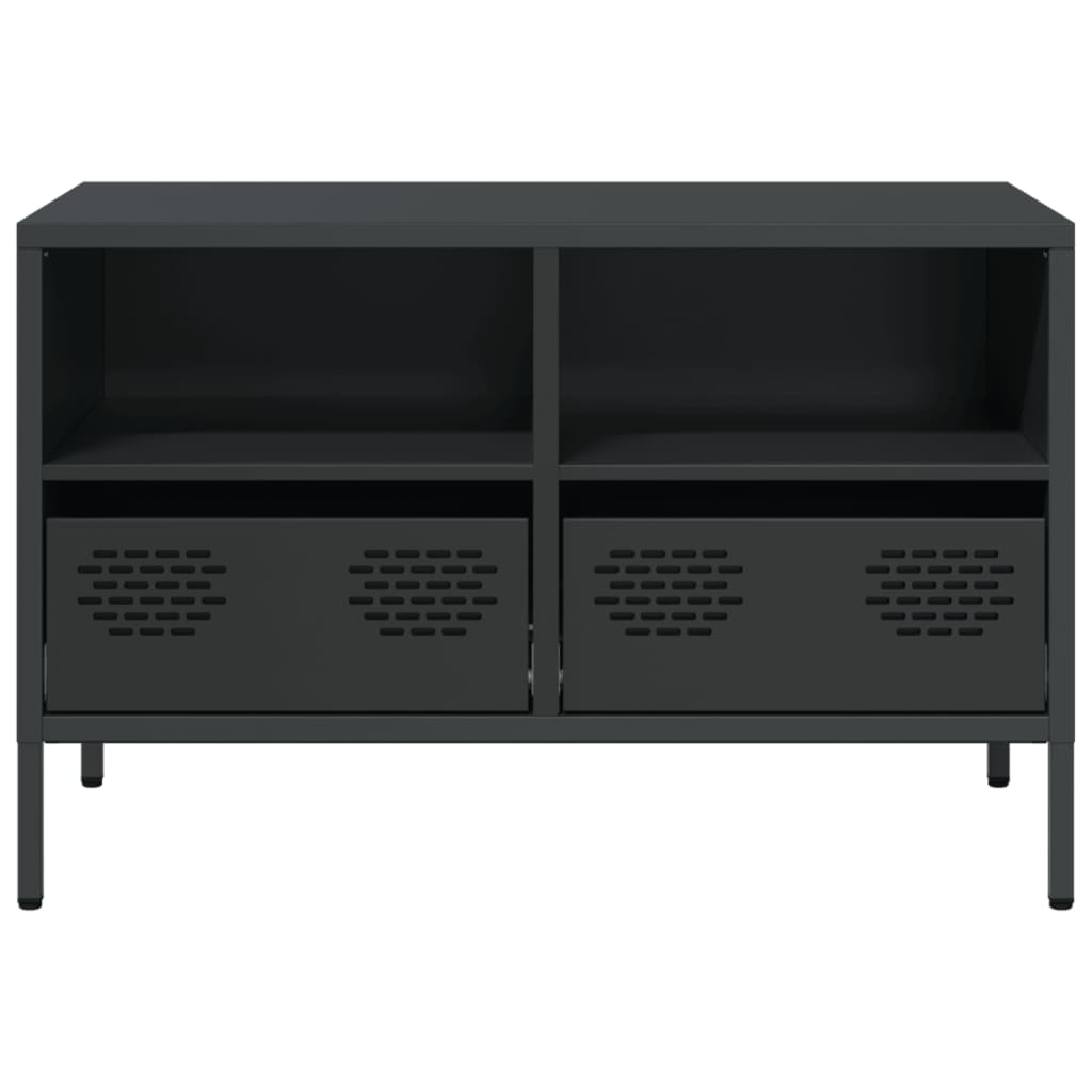 TV cabinet, black, 68x39x43.5cm, steel