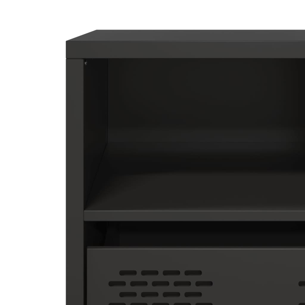 TV cabinet, black, 68x39x43.5cm, steel