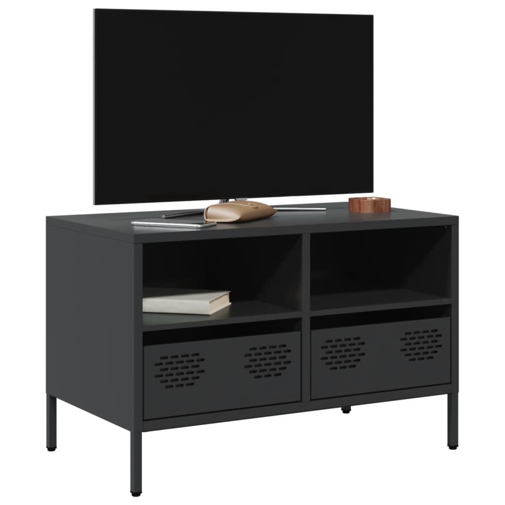 TV cabinet, black, 68x39x43.5cm, steel