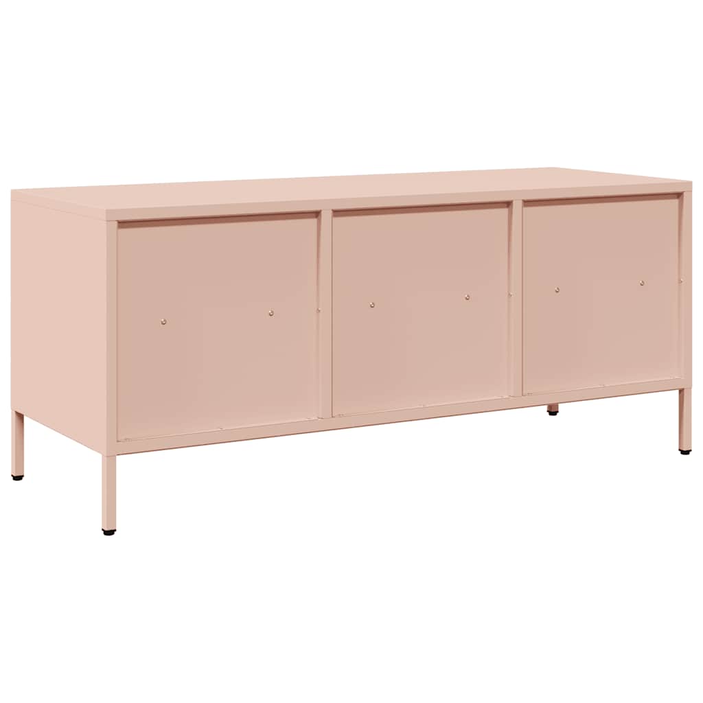 TV unit, pink, 101.5x39x43.5cm, steel