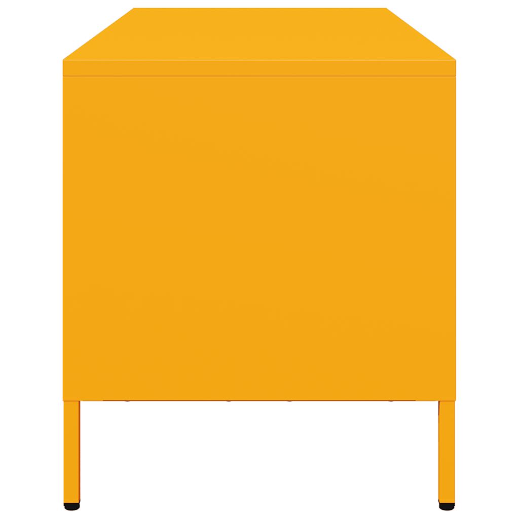 TV cabinet, mustard, 101.5x39x43.5cm, steel