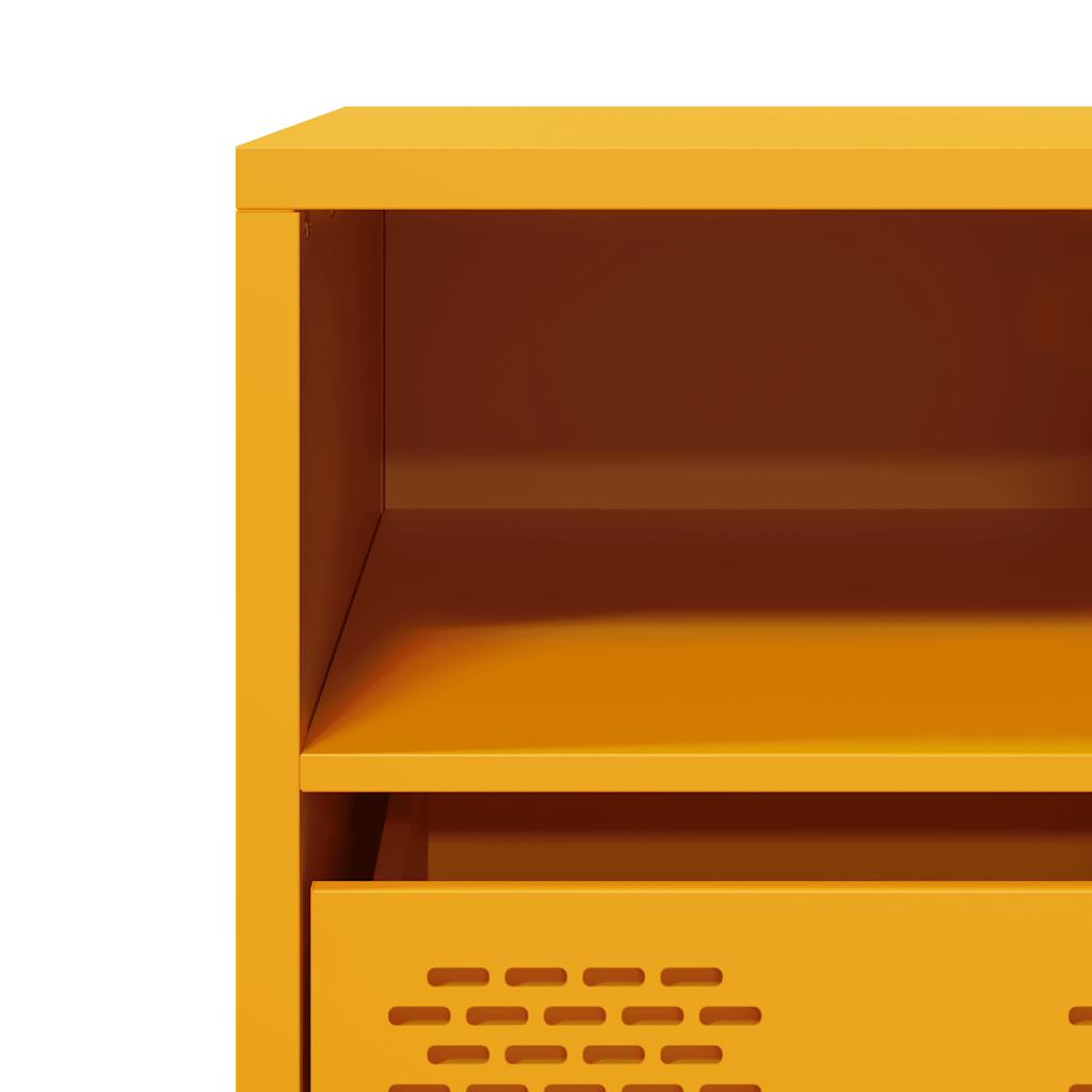 TV cabinet, mustard, 101.5x39x43.5cm, steel