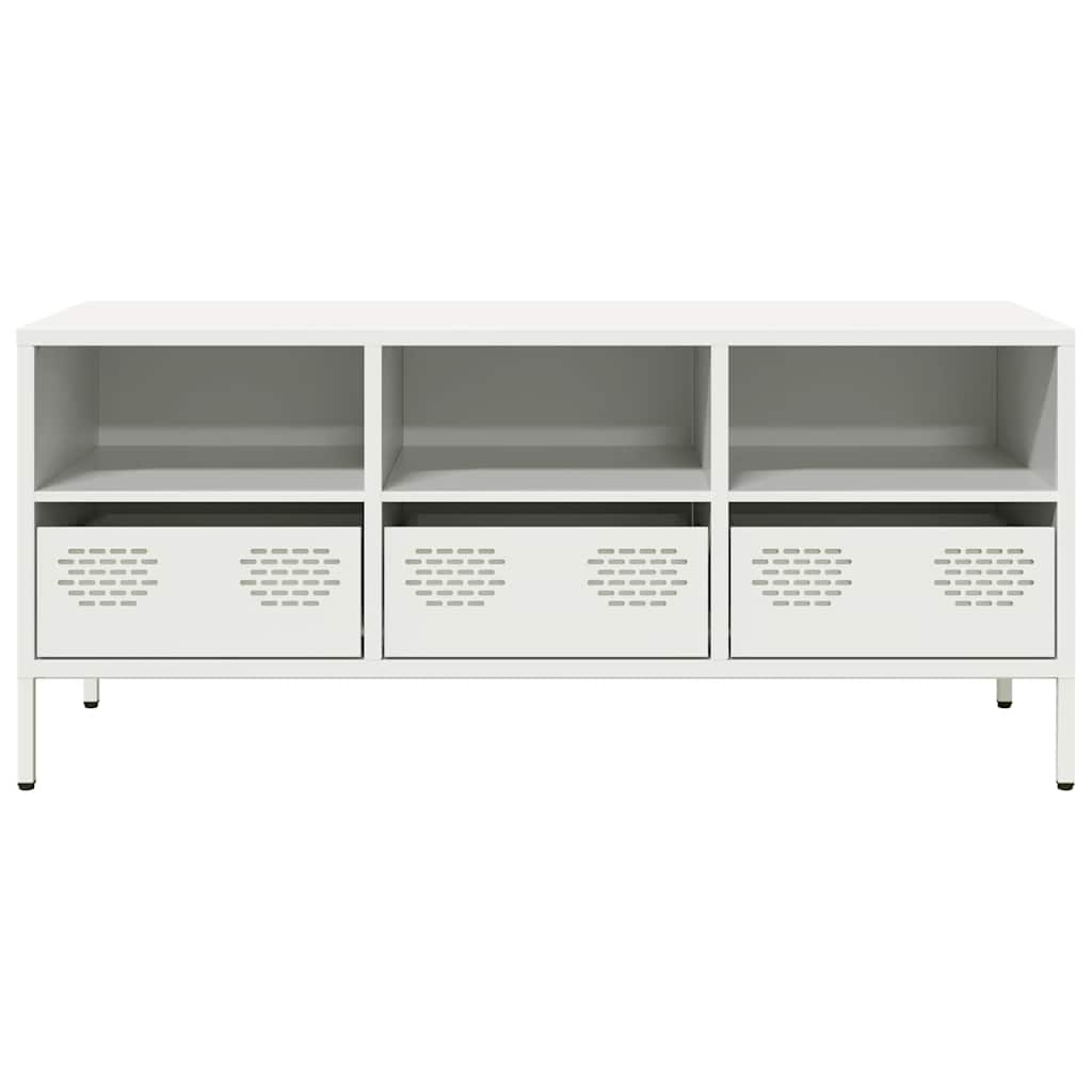 TV cabinet, white, 101.5x39x43.5cm, steel