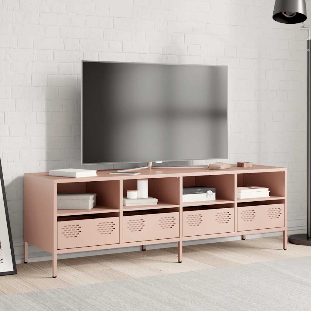 TV galdiņš, rozā, 135x39x43,5 cm, tērauds
