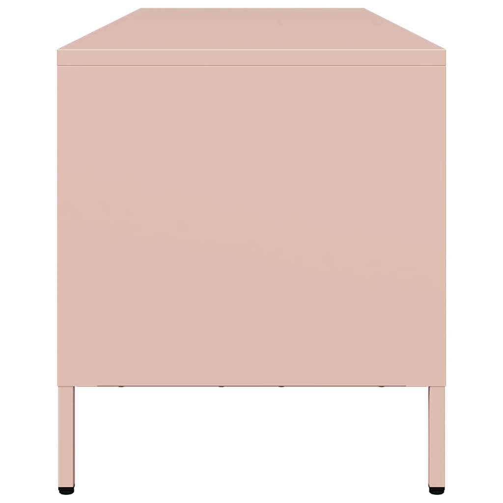 TV galdiņš, rozā, 135x39x43,5 cm, tērauds