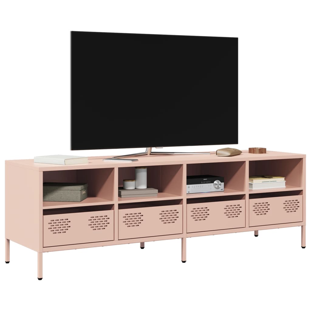 TV galdiņš, rozā, 135x39x43,5 cm, tērauds
