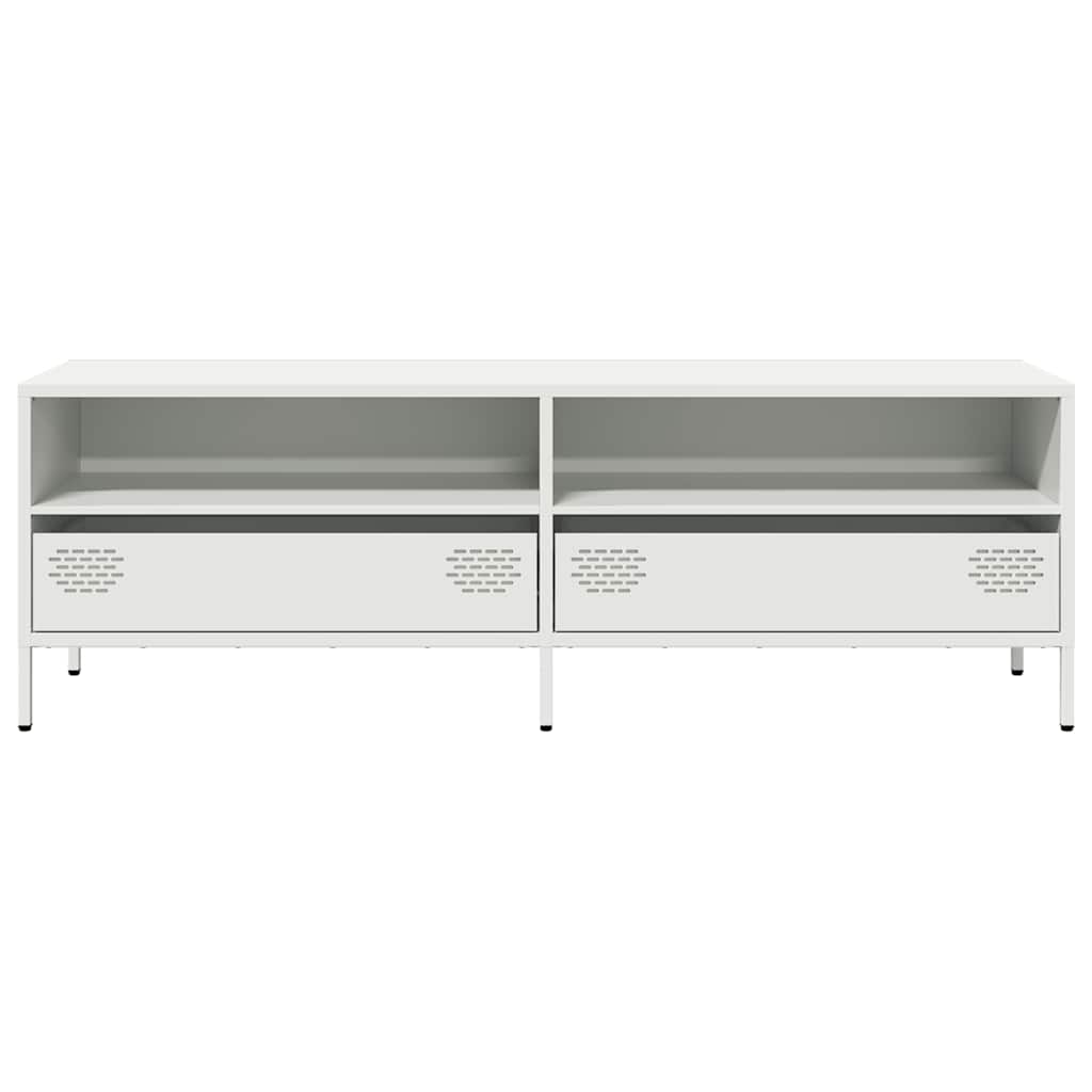 TV skapītis, balts, 135x39x43,5 cm, tērauds