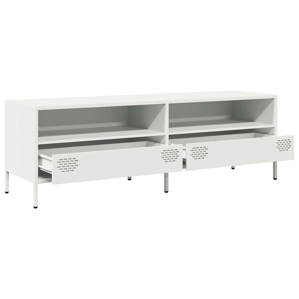 TV skapītis, balts, 135x39x43,5 cm, tērauds