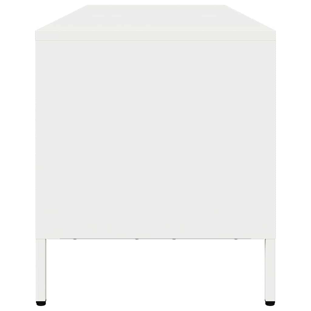 TV skapītis, balts, 135x39x43,5 cm, tērauds