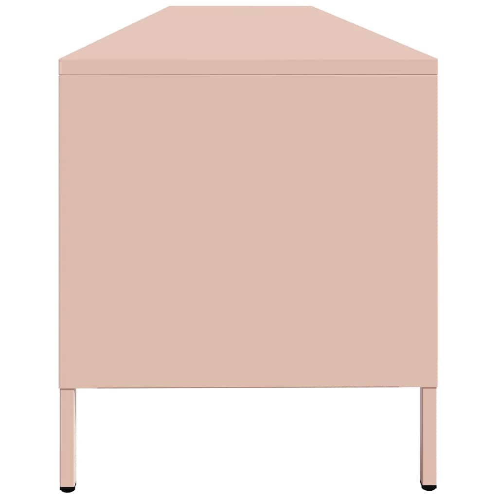 TV bench, pink, 202x39x43.5 cm, steel