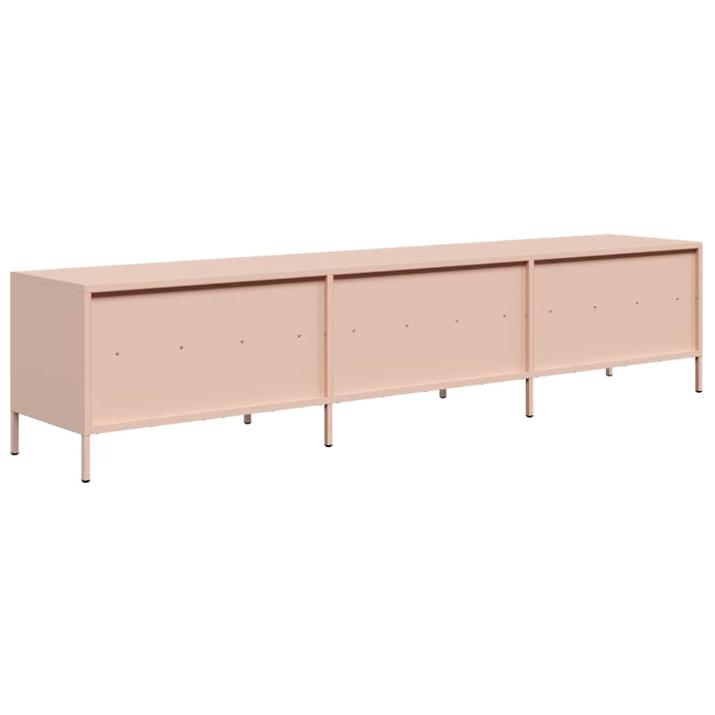TV bench, pink, 202x39x43.5 cm, steel