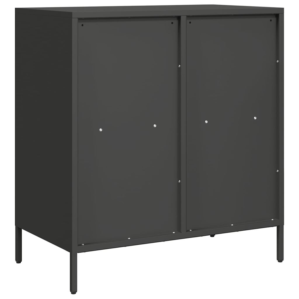 Šoninė spintelė, juoda, 68x39x73,5cm, šaltai valcuotas plienas