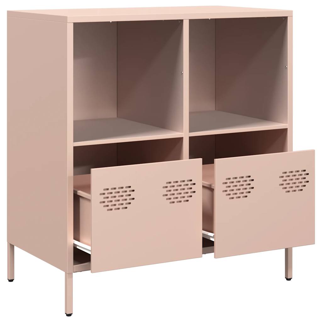 Šoninė spintelė, rožinė, 68x39x73,5cm, šaltai valcuotas plienas