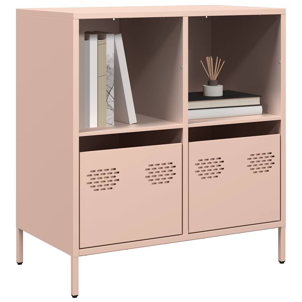 Šoninė spintelė, rožinė, 68x39x73,5cm, šaltai valcuotas plienas