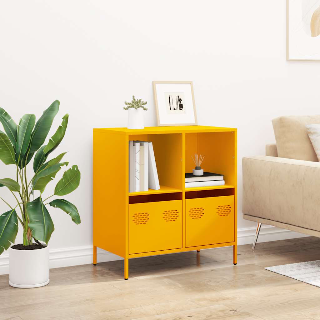 Sideboard, mustard, 68x39x73.5cm, steel