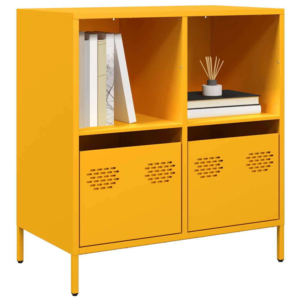 Sideboard, mustard, 68x39x73.5cm, steel