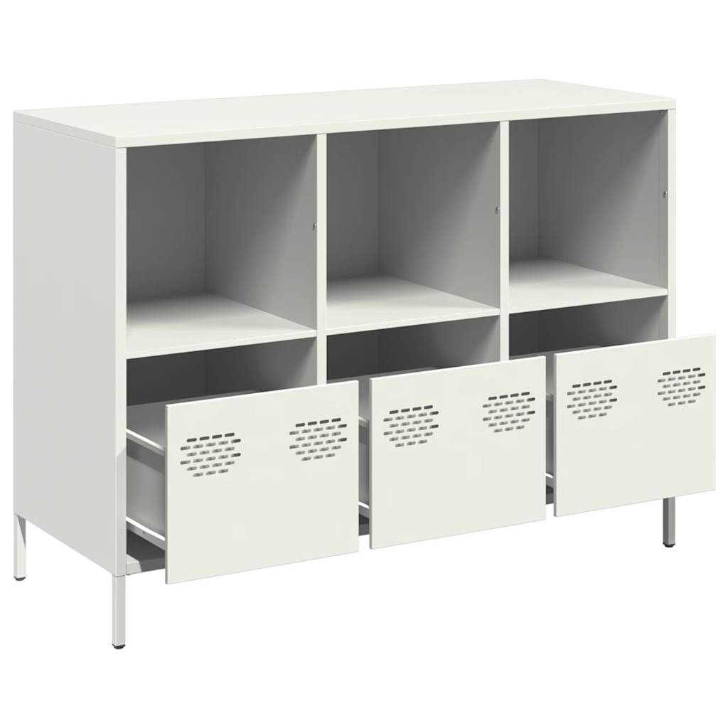 Side cabinet, white, 101.5x39x73.5cm, steel