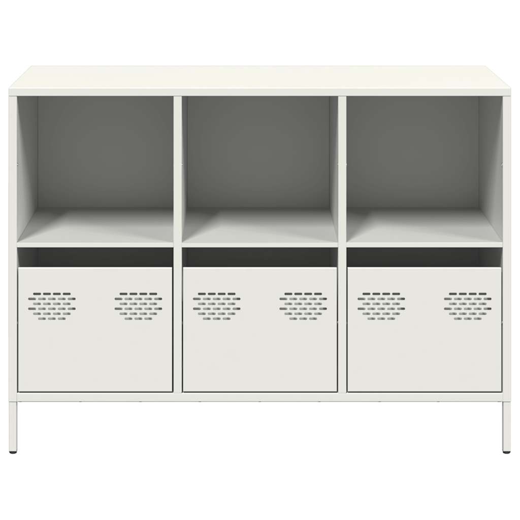 Side cabinet, white, 101.5x39x73.5cm, steel