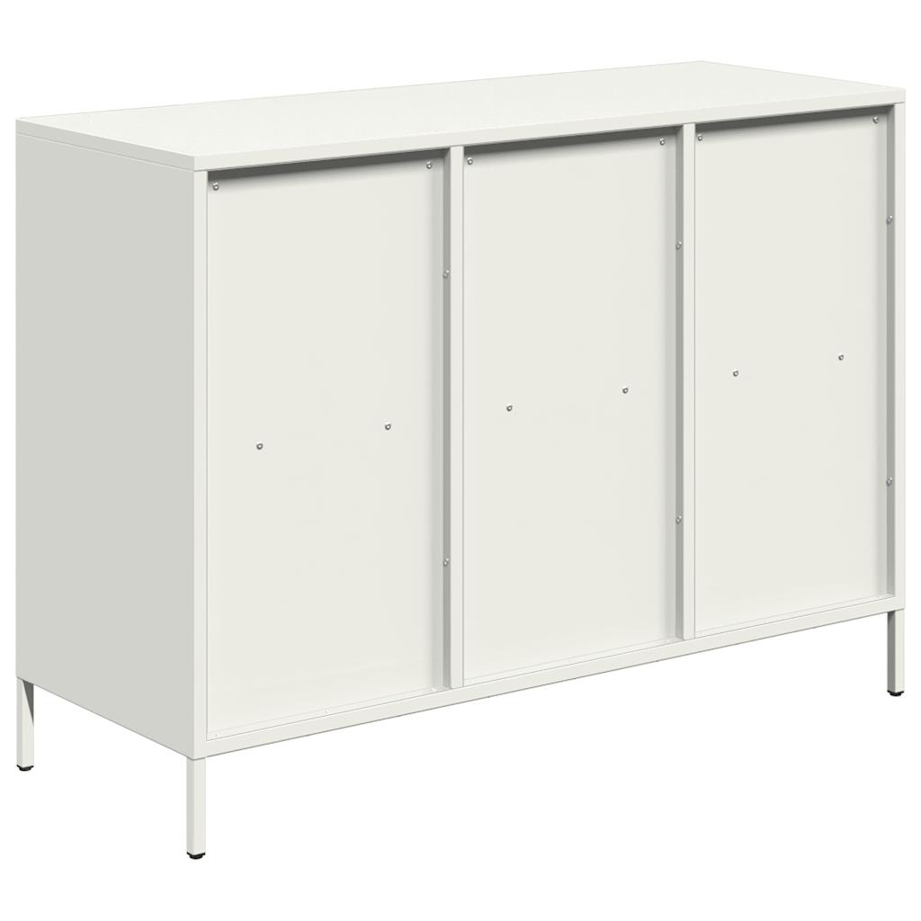 Side cabinet, white, 101.5x39x73.5cm, steel