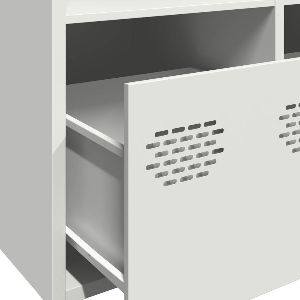Side cabinet, white, 101.5x39x73.5cm, steel