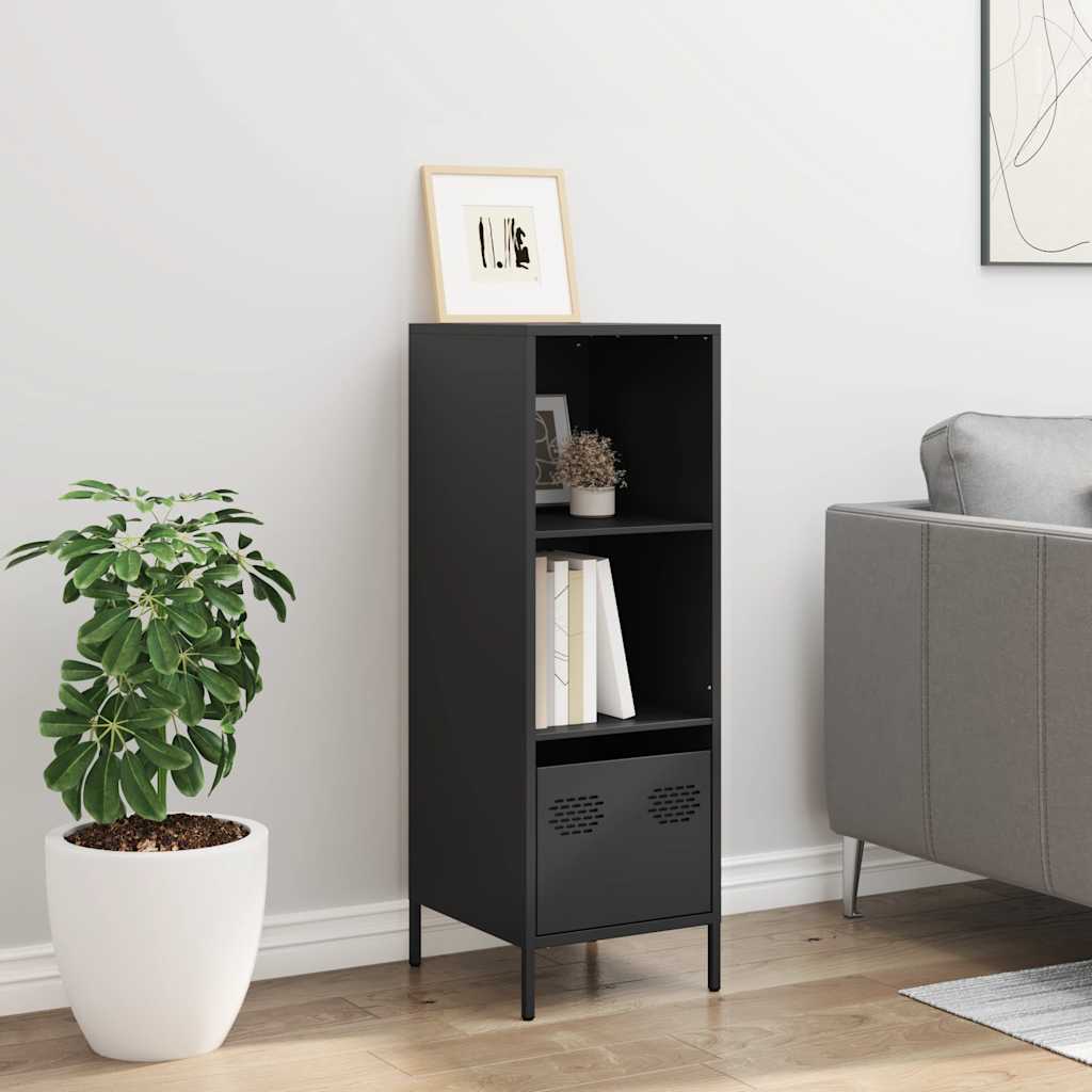 Highboard Black 35x39x103,5 cm Plienas