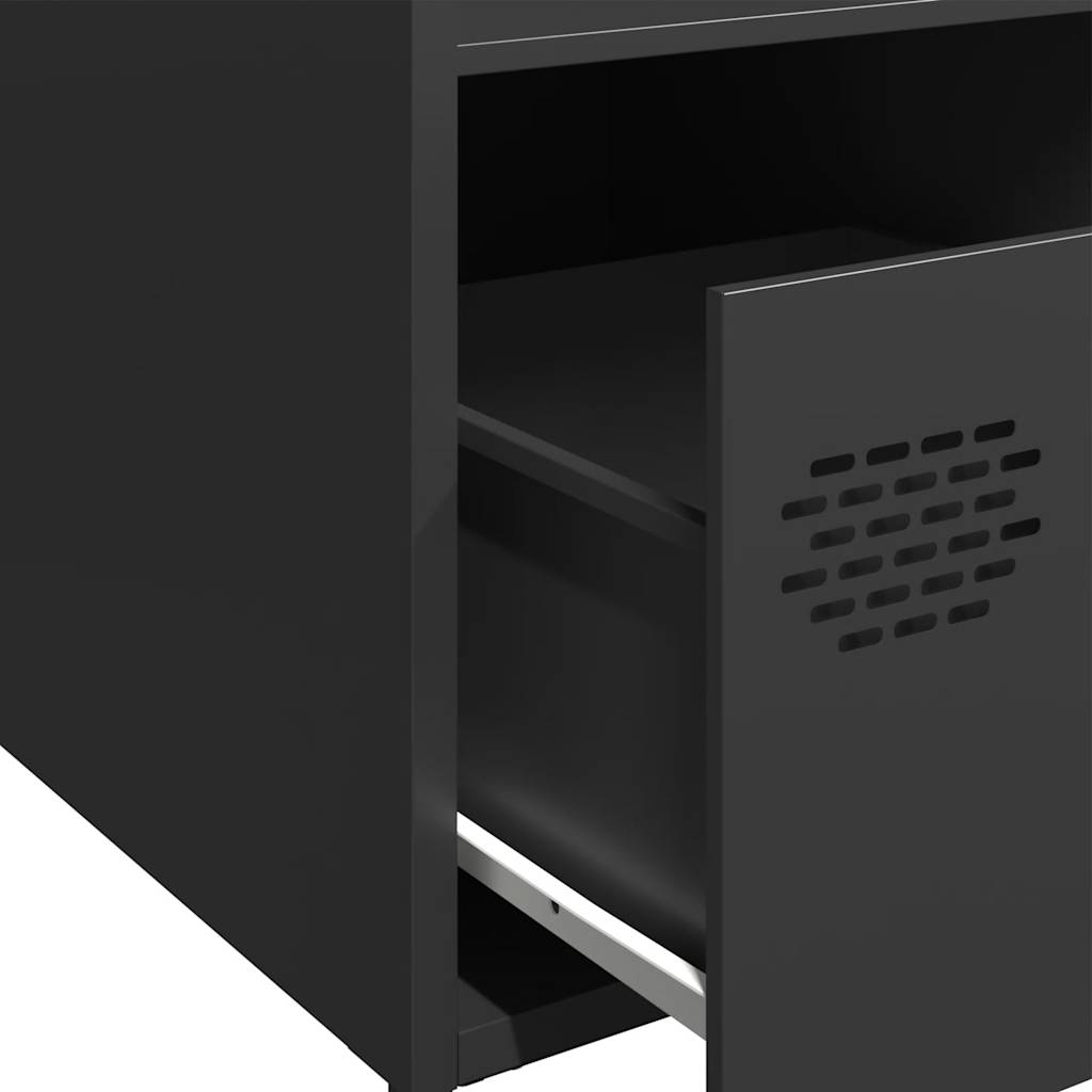 Highboard Black 35x39x103,5 cm Plienas