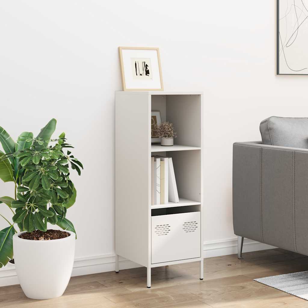Chest of drawers, white, 35x39x103.5cm, steel