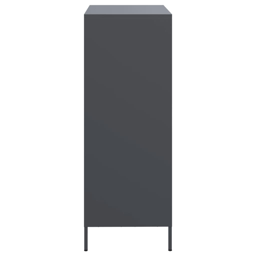 Chest of drawers, anthracite, 68x39x103.5cm, steel