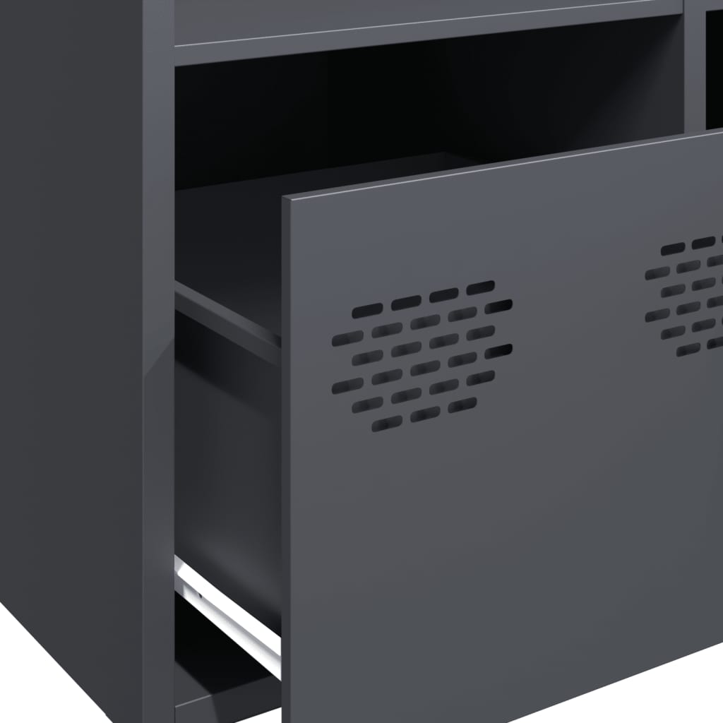 Chest of drawers, anthracite, 68x39x103.5cm, steel