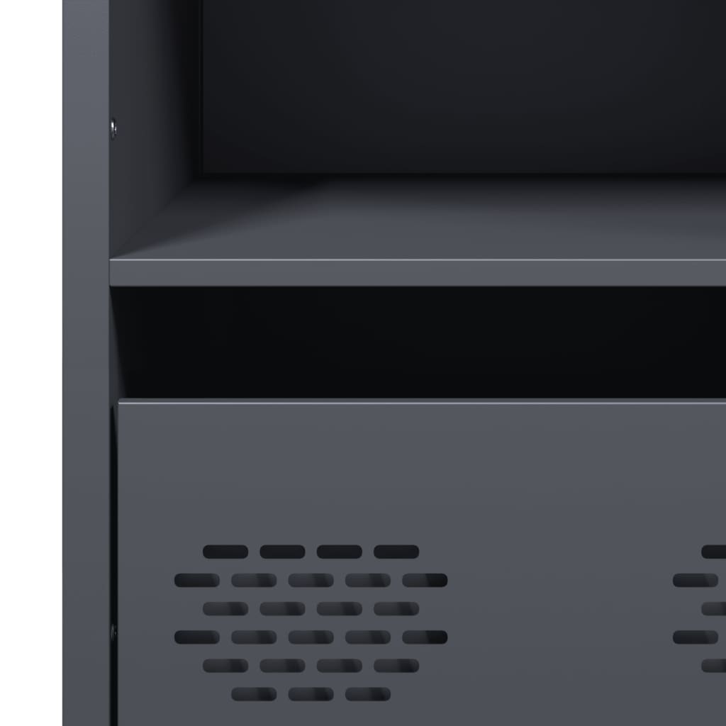 Chest of drawers, anthracite, 68x39x103.5cm, steel