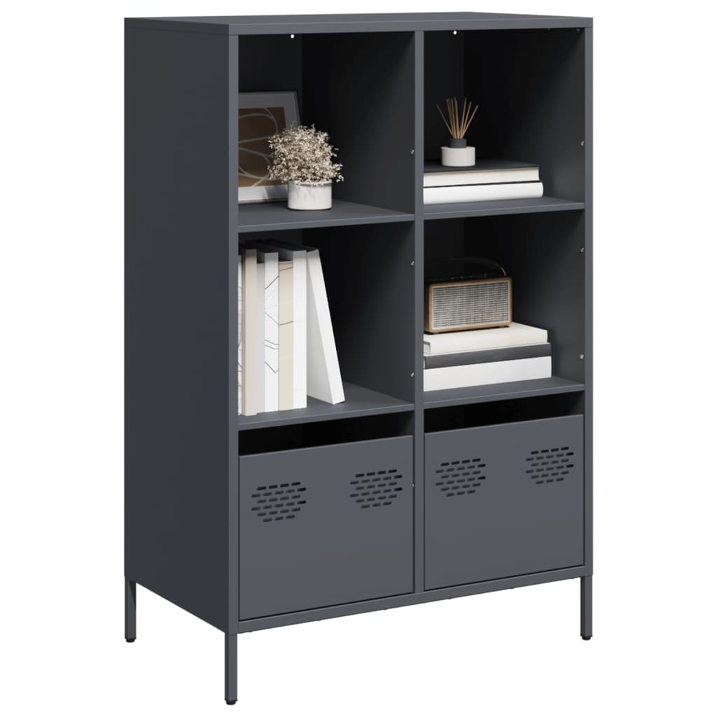 Chest of drawers, anthracite, 68x39x103.5cm, steel