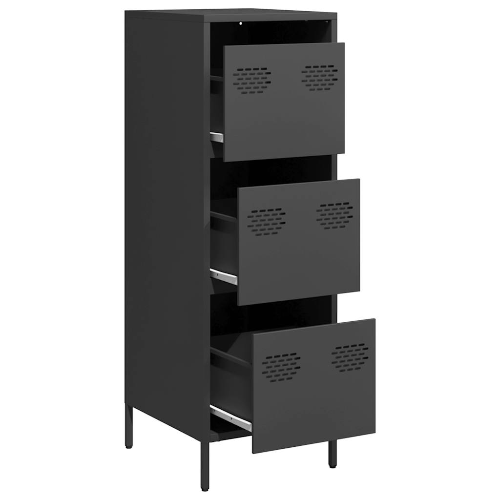Highboard Black 39x35x103,5 cm Plienas